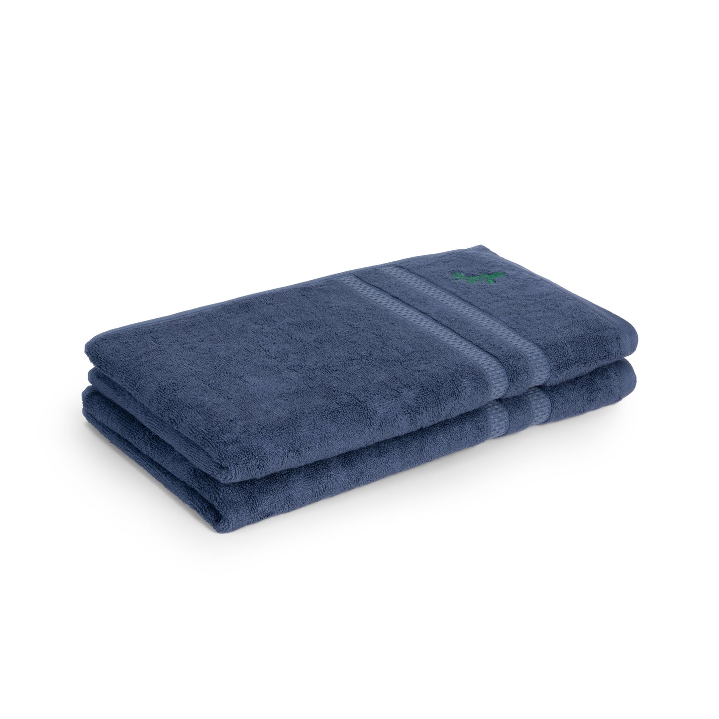 Feather & Spun Bamboo Cotton Hand Towel | Lavender Fragrance | Oeko-TEX® Standard 100 | Double Needle Stitch | Anti Microbial | 600 GSM | 40 cms x 71 cms - Midnight Indigo | Pack of 2