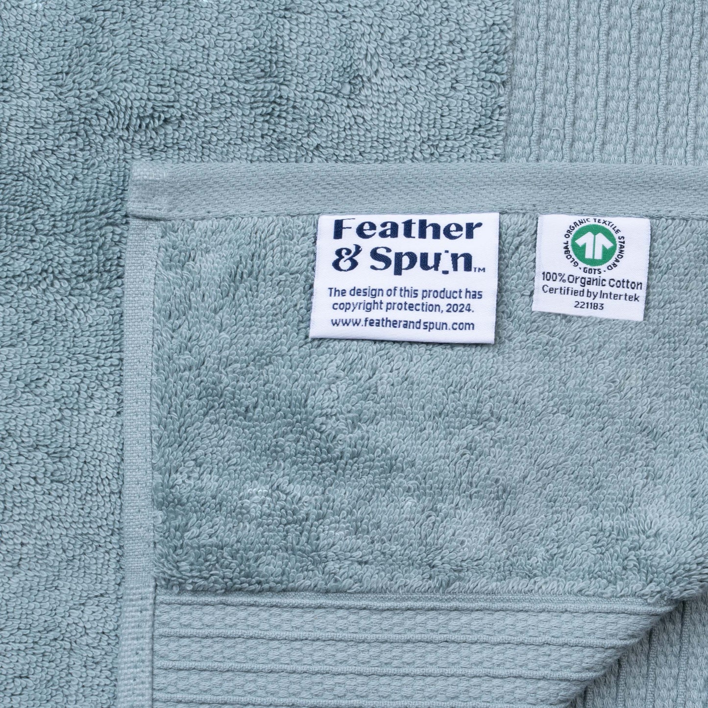 Feather & Spun 100% Organic Bath Towel | Lavender Fragrance | Oeko-TEX® Standard 100 | Double Needle Stitch | Anti Microbial | 100% Cotton - 650 GSM | 76 cms x 137 cms - Mint Breeze | Pack of 1