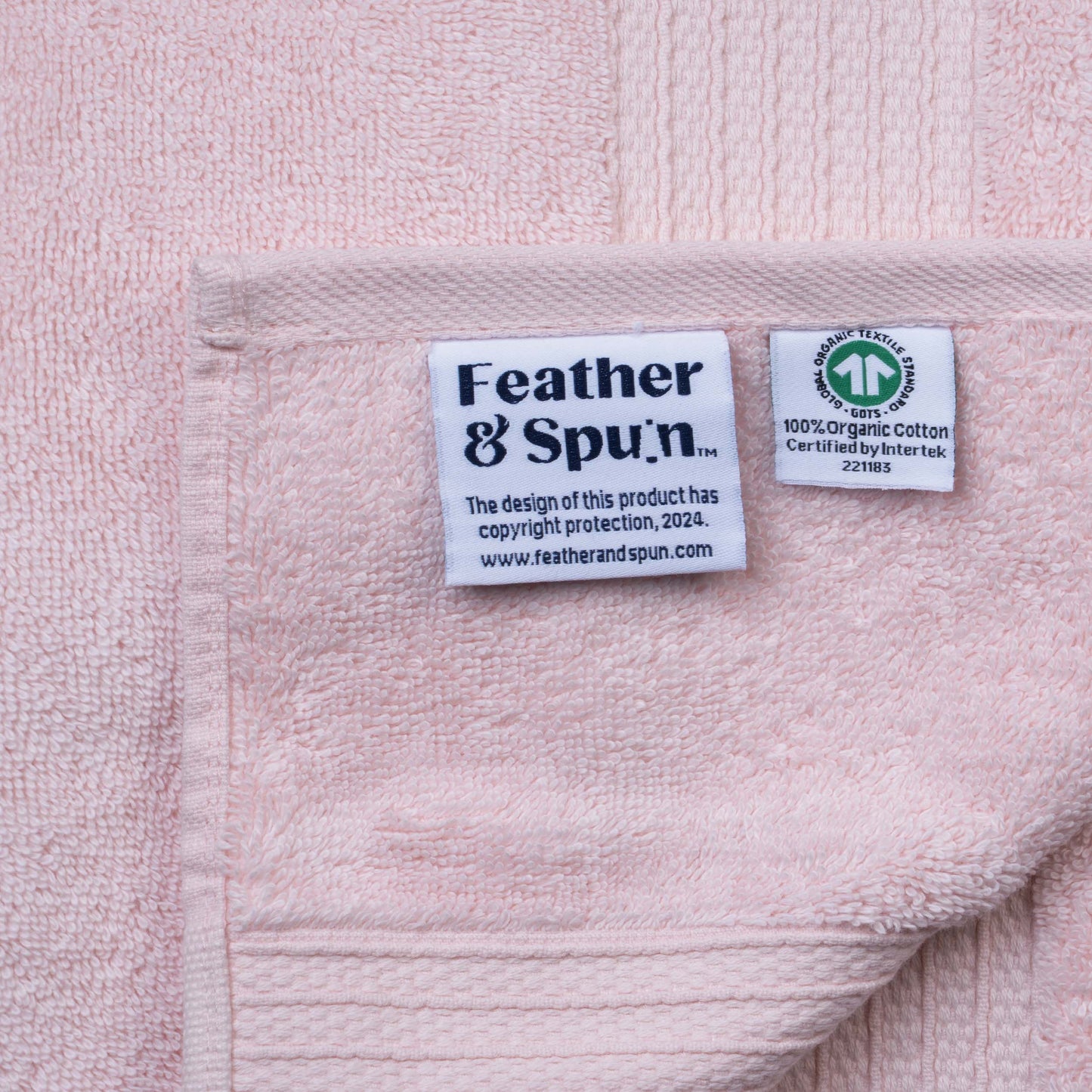 Feather & Spun 100% Organic Bath Towel | Lavender Fragrance | Oeko-TEX® Standard 100 | Double Needle Stitch | Anti Microbial | 100% Cotton - 650 GSM | 76 cms x 137 cms - Velvet Rose | Pack of 1