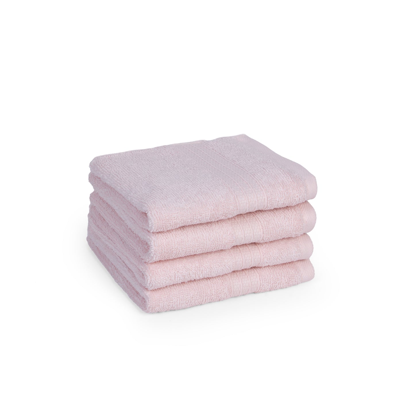 Feather & Spun 100% Organic Face Towel | Lavender Fragrance | Oeko-TEX® Standard 100 | Double Needle Stitch | Anti Microbial | 100% Cotton - 550 GSM | 33 cms x 33 cms - Velvet Rose | Pack of 4