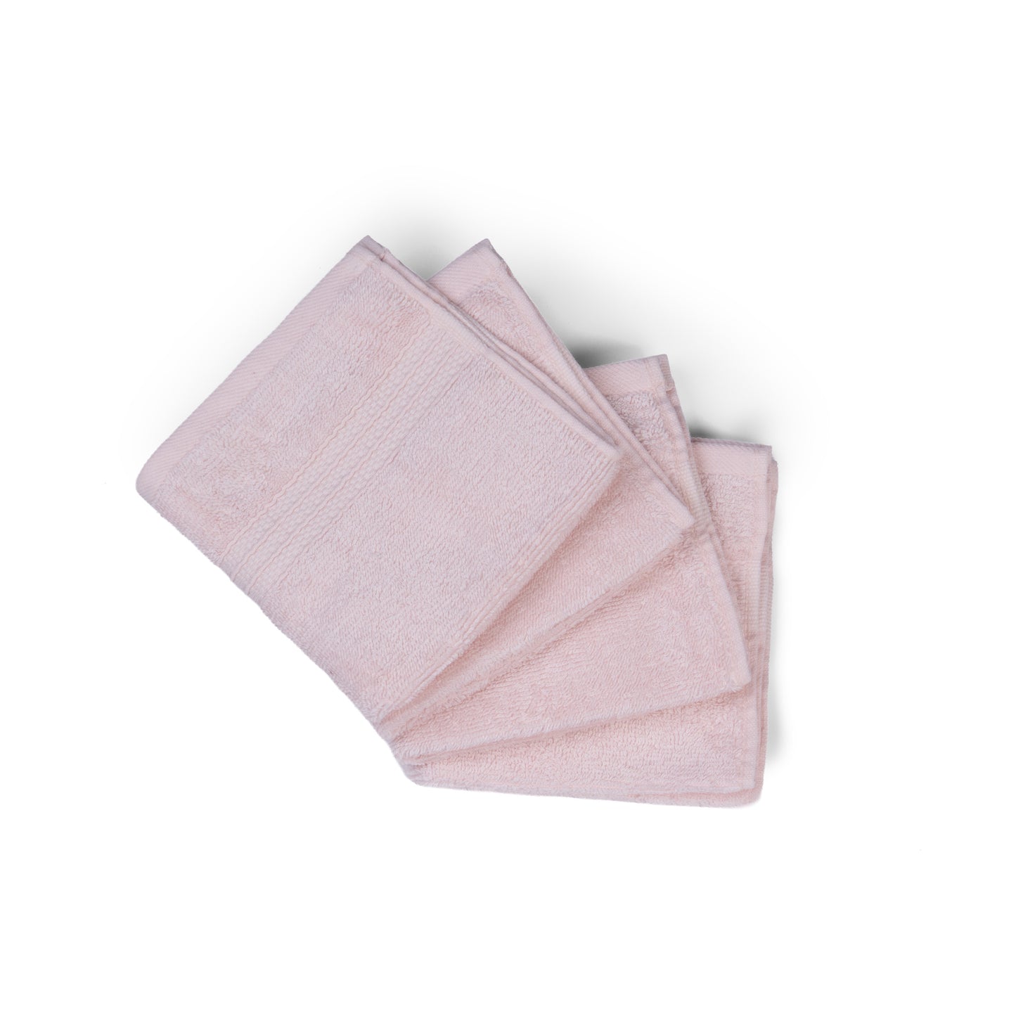 Feather & Spun 100% Organic Face Towel | Lavender Fragrance | Oeko-TEX® Standard 100 | Double Needle Stitch | Anti Microbial | 100% Cotton - 550 GSM | 33 cms x 33 cms - Velvet Rose | Pack of 4