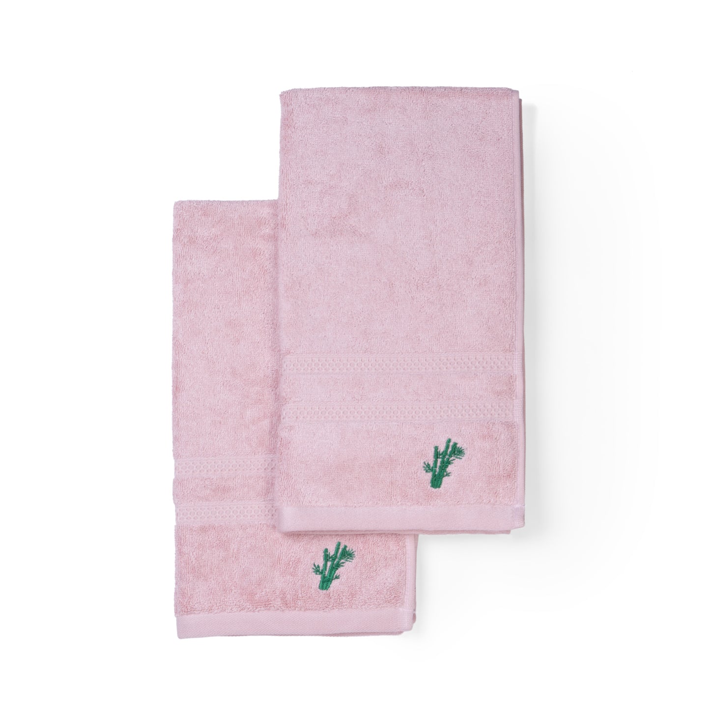 Feather & Spun Bamboo Cotton Hand Towel | Lavender Fragrance | Oeko-TEX® Standard 100 | Double Needle Stitch | Anti Microbial | 600 GSM | 40 cms x 71 cms - Petal Pink | Pack of 2