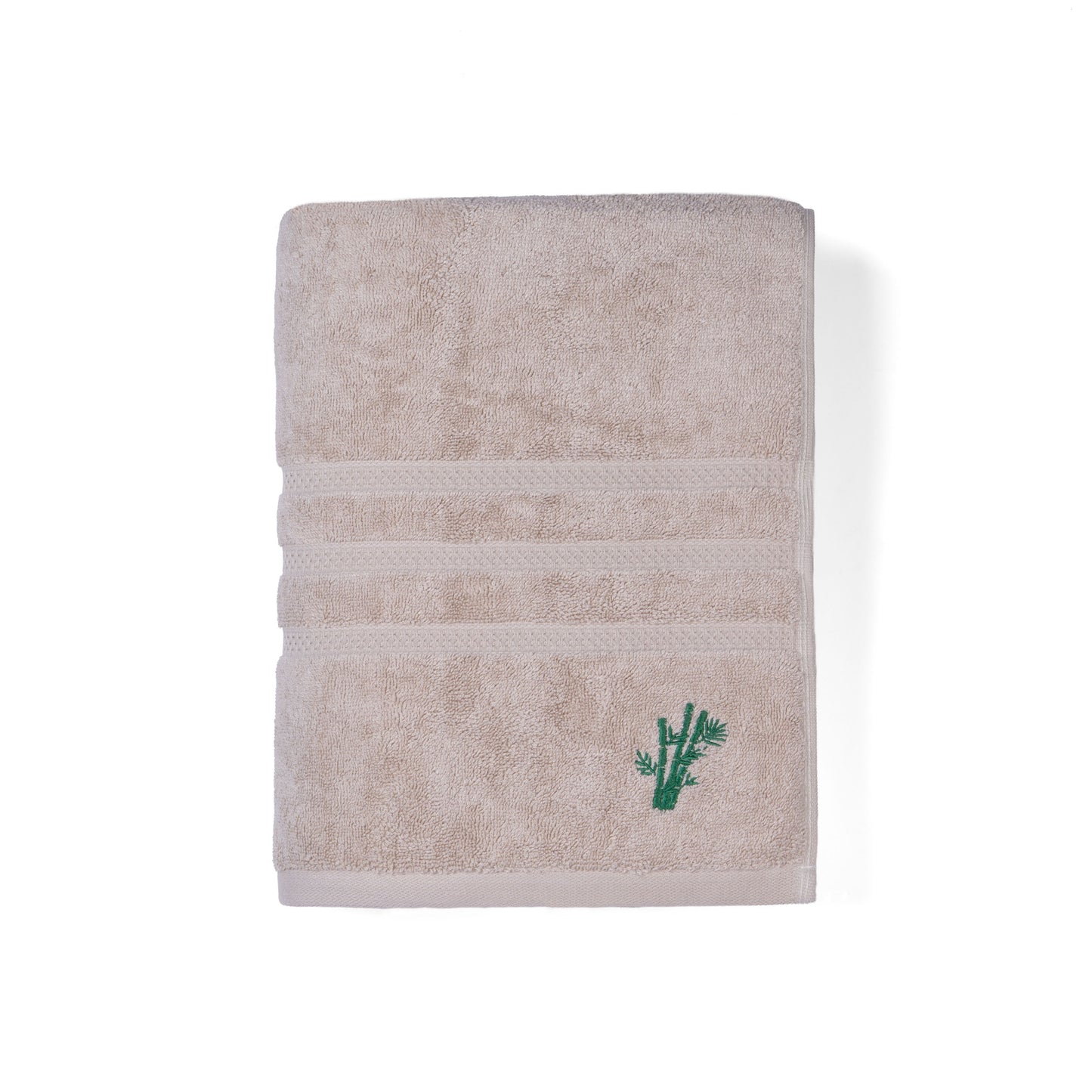 Feather & Spun Bamboo Cotton Bath Towel | Lavender Fragrance | Oeko-TEX® Standard 100 | Double Needle Stitch | Anti Microbial | 600 GSM | 76 cms x 137 cms - Almond Cream | Pack of 1