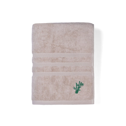 Feather & Spun Bamboo Cotton Bath Towel | Lavender Fragrance | Oeko-TEX® Standard 100 | Double Needle Stitch | Anti Microbial | 600 GSM | 76 cms x 137 cms - Almond Cream | Pack of 1
