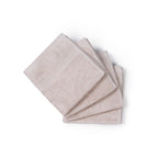 Feather & Spun Bamboo Cotton Face Towel | Lavender Fragrance | Oeko-TEX® Standard 100 | Double Needle Stitch | Anti Microbial | 600 GSM | 33 cms x 33 cms - Almond Cream | Pack of 4