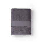 Feather & Spun 100% Organic Bath Towel | Lavender Fragrance | Oeko-TEX® Standard 100 | Double Needle Stitch | Anti Microbial | 100% Cotton - 650 GSM | 76 cms x 137 cms - Charcoal Stone | Pack of 1