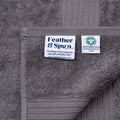 Organic Cotton Bath Towel in Charcoal Stone, stacked