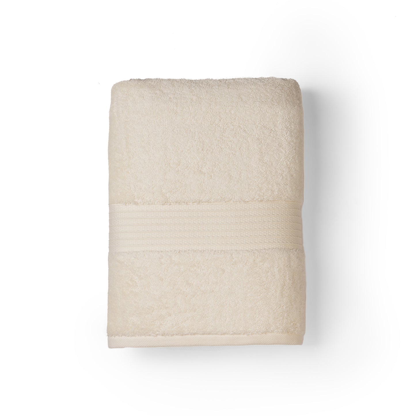 Feather & Spun 100% Organic Bath Towel | Lavender Fragrance | Oeko-TEX® Standard 100 | Double Needle Stitch | Anti Microbial | 100% Cotton - 650 GSM | 76 cms x 137 cms - Cloud Dancer | Pack of 1,