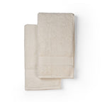 Feather & Spun 100% Organic Hand Towel | Lavender Fragrance | Oeko-TEX® Standard 100 | Double Needle Stitch | Anti Microbial | 100% Cotton - 550 GSM | 45 cms x 76 cms - Cloud Dancer | Pack of 2