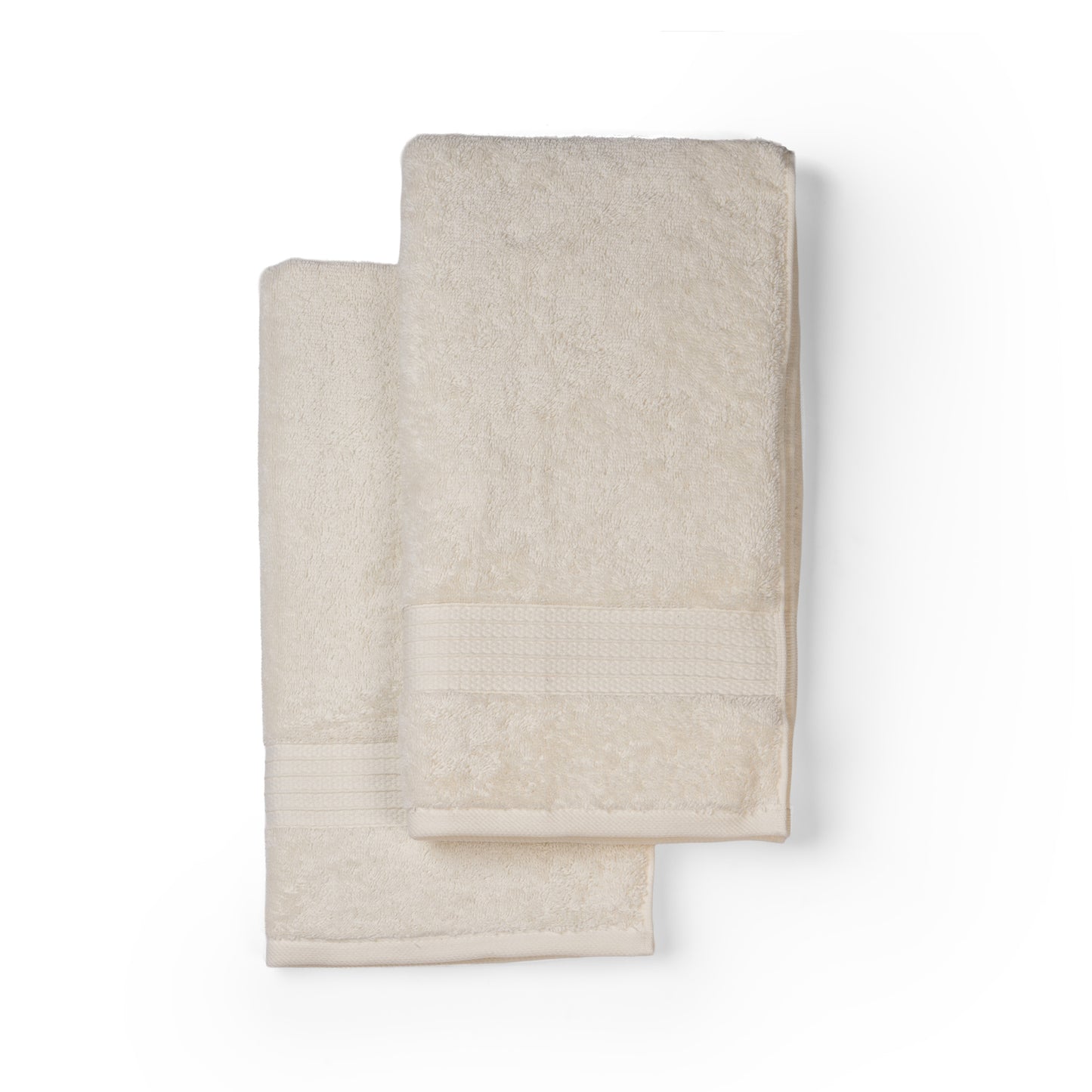 Feather & Spun 100% Organic Hand Towel | Lavender Fragrance | Oeko-TEX® Standard 100 | Double Needle Stitch | Anti Microbial | 100% Cotton - 550 GSM | 45 cms x 76 cms - Cloud Dancer | Pack of 2