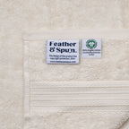 Feather & Spun 100% Organic Hand Towel | Lavender Fragrance | Oeko-TEX® Standard 100 | Double Needle Stitch | Anti Microbial | 100% Cotton - 550 GSM | 45 cms x 76 cms - Cloud Dancer | Pack of 2