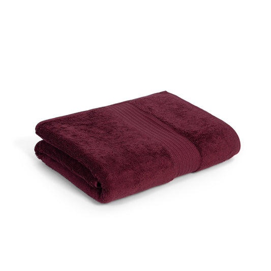Feather & Spun 100% Organic Bath Towel | Lavender Fragrance | Oeko-TEX® Standard 100 | Double Needle Stitch | Anti Microbial | 100% Cotton - 650 GSM | 76 cms x 137 cms - Cranberry Crush | Pack of 1