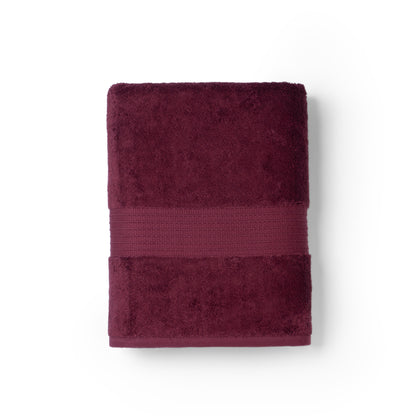 Feather & Spun 100% Organic Bath Towel | Lavender Fragrance | Oeko-TEX® Standard 100 | Double Needle Stitch | Anti Microbial | 100% Cotton - 650 GSM | 76 cms x 137 cms - Cranberry Crush | Pack of 1