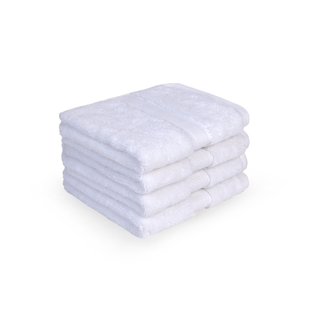 Feather & Spun Face Towel | Resort & Spa | Lavender Fragrance | Oeko-TEX® Standard 100 | Double Needle Stitch | Anti Microbial | 100% Cotton - 800 GSM | 33 cms x 33 cms | Pack of 4