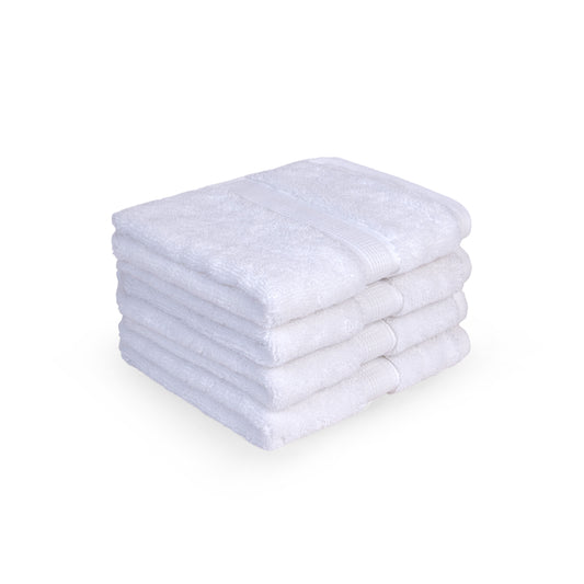 Feather & Spun Face Towel | Resort & Spa | Lavender Fragrance | Oeko-TEX® Standard 100 | Double Needle Stitch | Anti Microbial | 100% Cotton - 800 GSM | 33 cms x 33 cms | Pack of 4