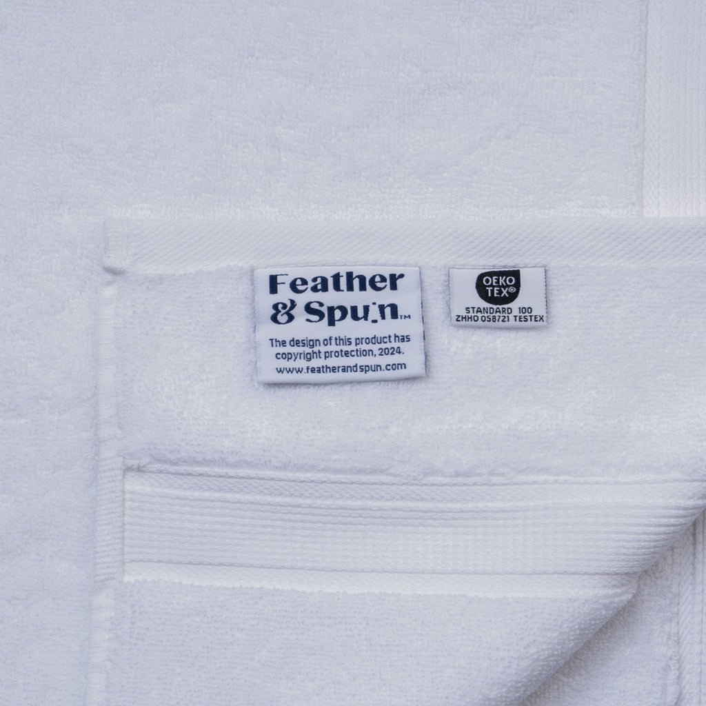 Feather & Spun Hand Towel | Resort & Spa | Lavender Fragrance | Oeko-TEX® Standard 100 | Double Needle Stitch | Anti Microbial | 100% Cotton - 800 GSM | 40 cms x 71 cms | Pack of 2