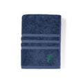 Feather & Spun Bamboo Cotton Bath Towel | Lavender Fragrance | Oeko-TEX® Standard 100 | Double Needle Stitch | Anti Microbial | 600 GSM | 76 cms x 137 cms - Midnight Indigo | Pack of 1