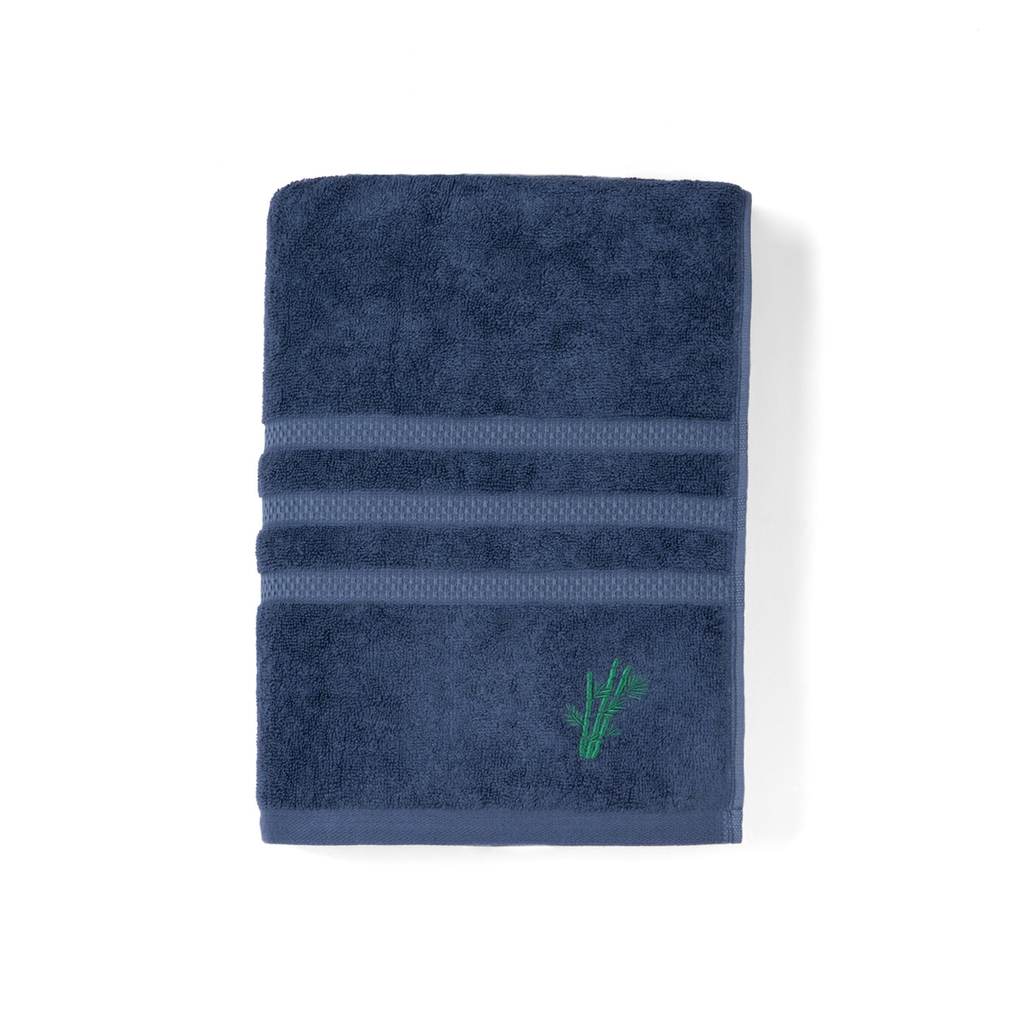 Feather & Spun Bamboo Cotton Bath Towel | Lavender Fragrance | Oeko-TEX® Standard 100 | Double Needle Stitch | Anti Microbial | 600 GSM | 76 cms x 137 cms - Midnight Indigo | Pack of 1