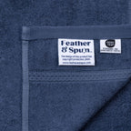 Feather & Spun Bamboo Cotton Face Towel | Lavender Fragrance | Oeko-TEX® Standard 100 | Double Needle Stitch | Anti Microbial | 600 GSM | 33 cms x 33 cms - Midnight Indigo | Pack of 4