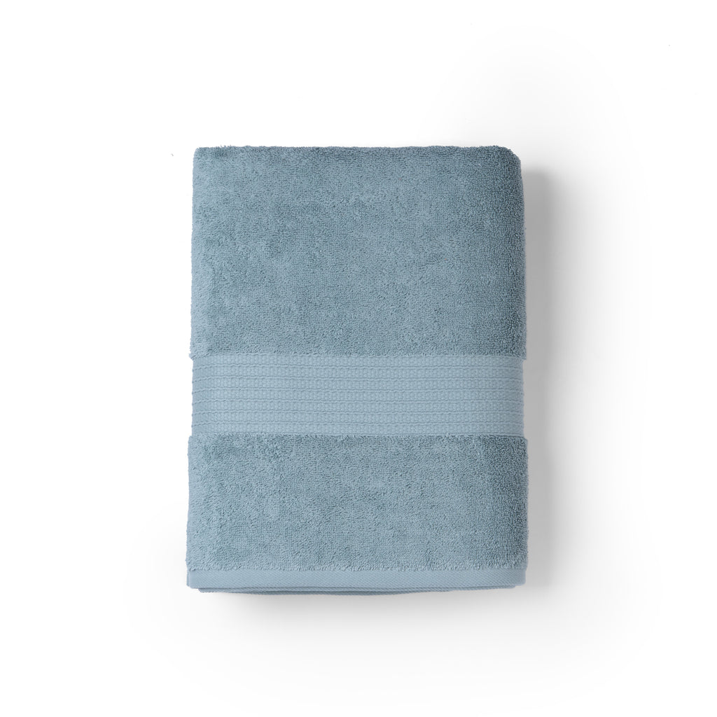 Feather & Spun 100% Organic Bath Towel | Lavender Fragrance | Oeko-TEX® Standard 100 | Double Needle Stitch | Anti Microbial | 100% Cotton - 650 GSM | 76 cms x 137 cms - Mint Breeze | Pack of 1