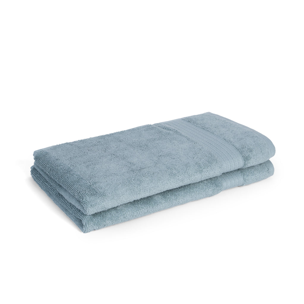 Feather & Spun 100% Organic Hand Towel | Lavender Fragrance | Oeko-TEX® Standard 100 | Double Needle Stitch | Anti Microbial | 100% Cotton - 550 GSM | 45 cms x 76 cms - Mint Breeze | Pack of 2