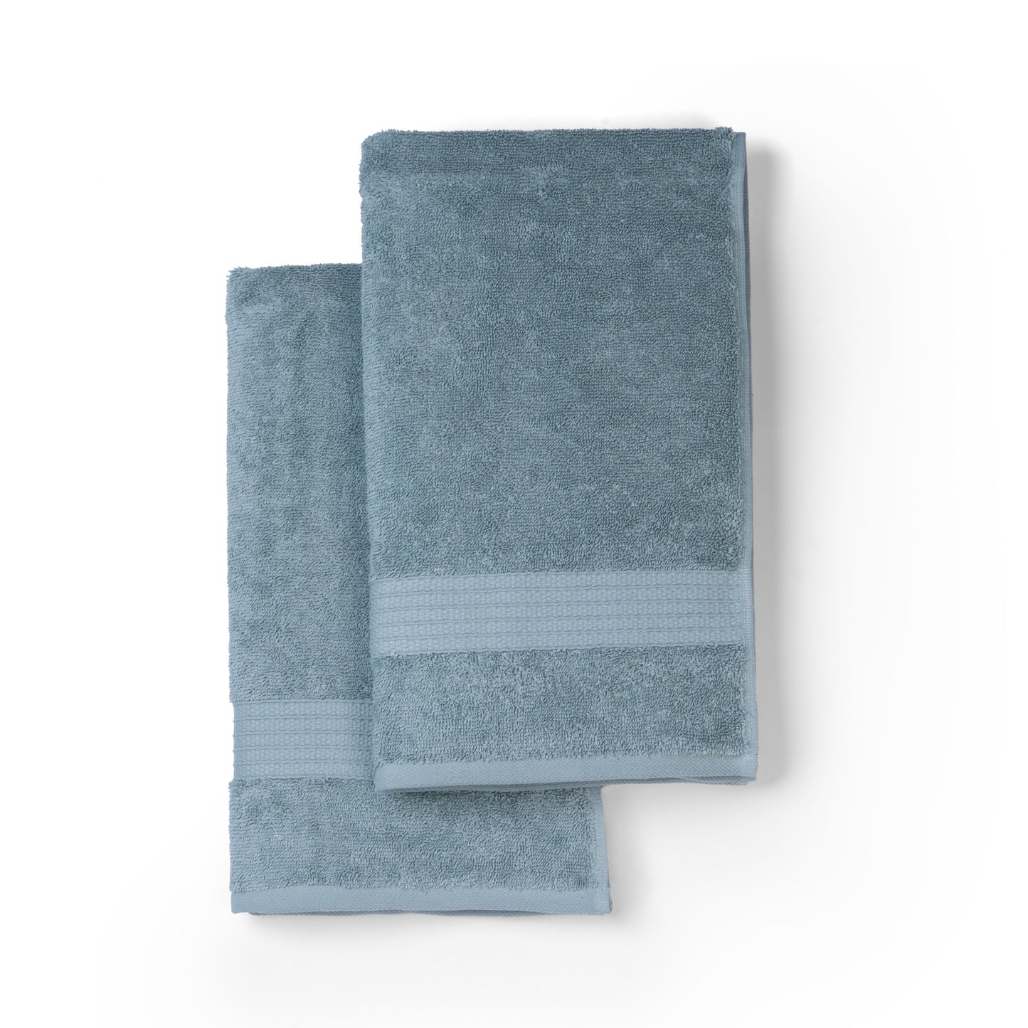 Feather & Spun 100% Organic Hand Towel | Lavender Fragrance | Oeko-TEX® Standard 100 | Double Needle Stitch | Anti Microbial | 100% Cotton - 550 GSM | 45 cms x 76 cms - Mint Breeze | Pack of 2