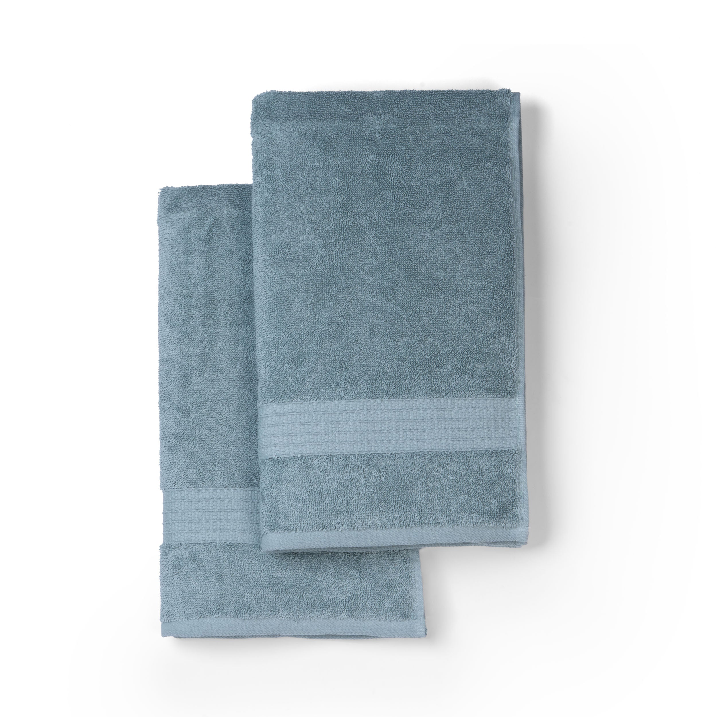 Feather & Spun 100% Organic Hand Towel | Lavender Fragrance | Oeko-TEX® Standard 100 | Double Needle Stitch | Anti Microbial | 100% Cotton - 550 GSM | 45 cms x 76 cms - Cloud Dancer | Pack of 2