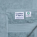 Feather & Spun 100% Organic Hand Towel | Lavender Fragrance | Oeko-TEX® Standard 100 | Double Needle Stitch | Anti Microbial | 100% Cotton - 550 GSM | 45 cms x 76 cms - Mint Breeze | Pack of 2