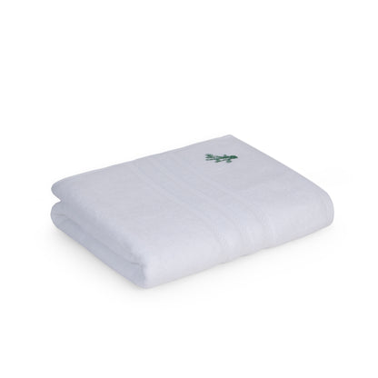 Feather & Spun Bamboo Cotton Bath Towel | Lavender Fragrance | Oeko-TEX® Standard 100 | Double Needle Stitch | Anti Microbial | 600 GSM | 76 cms x 137 cms - Pure Snow | Pack of 1
