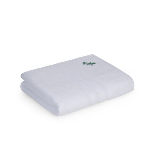 Feather & Spun Bamboo Cotton Bath Towel | Lavender Fragrance | Oeko-TEX® Standard 100 | Double Needle Stitch | Anti Microbial | 600 GSM | 76 cms x 137 cms - Pure Snow | Pack of 1