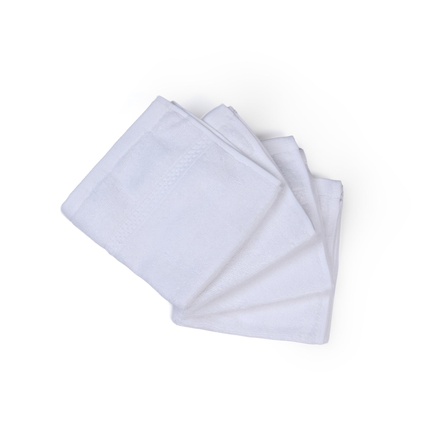 Feather & Spun Bamboo Cotton Face Towel | Lavender Fragrance | Oeko-TEX® Standard 100 | Double Needle Stitch | Anti Microbial | 600 GSM | 33 cms x 33 cms - Pure Snow | Pack of 4