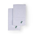 Feather & Spun Bamboo Cotton Hand Towel | Lavender Fragrance | Oeko-TEX® Standard 100 | Double Needle Stitch | Anti Microbial | 600 GSM | 40 cms x 71 cms - Pure Snow | Pack of 2