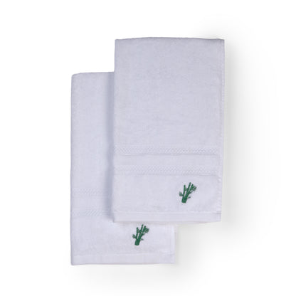 Feather & Spun Bamboo Cotton Hand Towel | Lavender Fragrance | Oeko-TEX® Standard 100 | Double Needle Stitch | Anti Microbial | 600 GSM | 40 cms x 71 cms - Pure Snow | Pack of 2