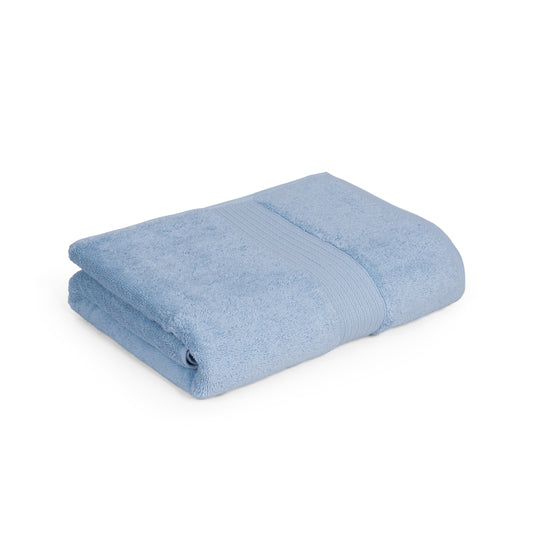 Feather & Spun 100% Organic Bath Towel | Lavender Fragrance | Oeko-TEX® Standard 100 | Double Needle Stitch | Anti Microbial | 100% Cotton - 650 GSM | 76 cms x 137 cms - Skywave Blue | Pack of 1