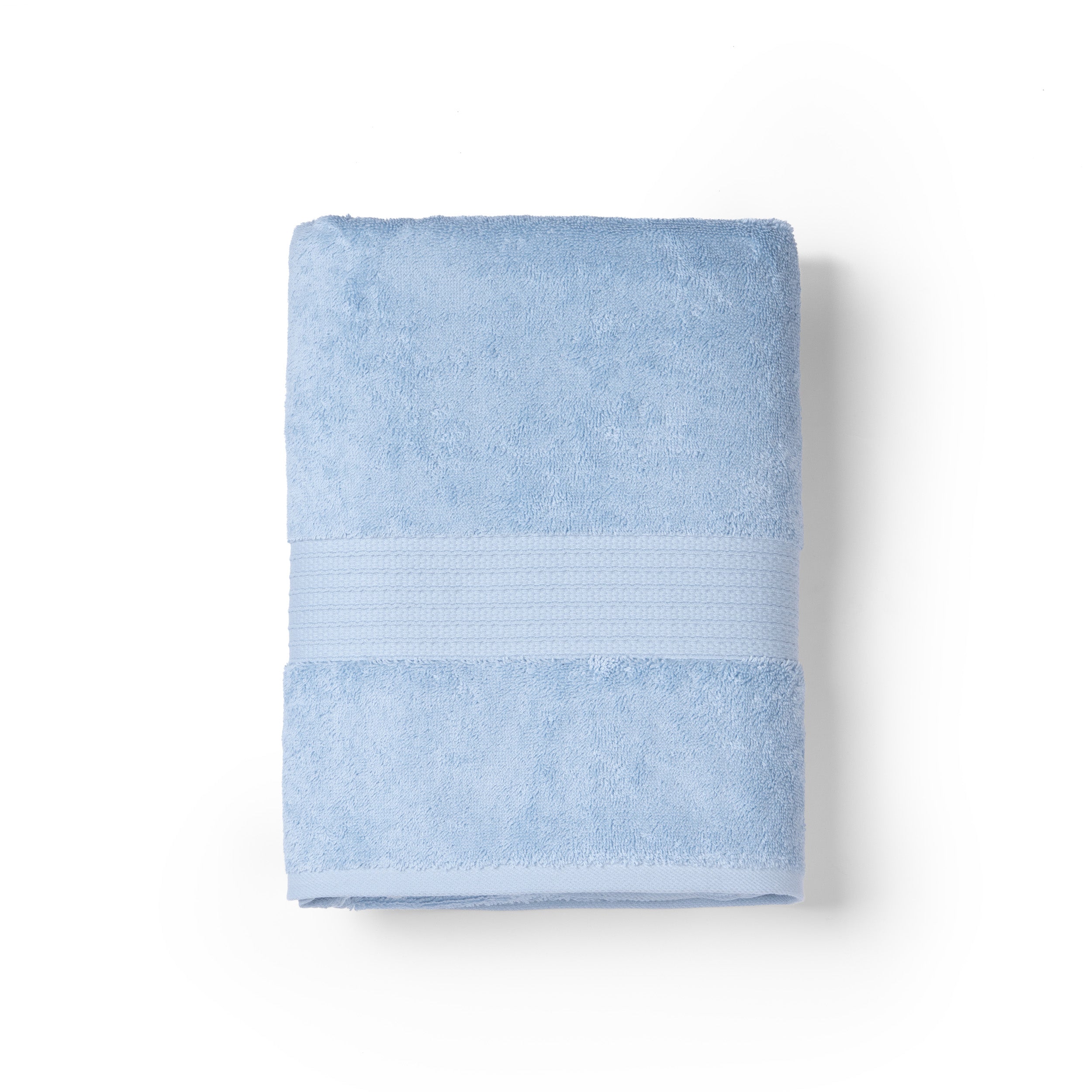 Feather & Spun 100% Organic Bath Towel | Lavender Fragrance | Oeko-TEX® Standard 100 | Double Needle Stitch | Anti Microbial | 100% Cotton - 650 GSM | 76 cms x 137 cms - Skywave Blue | Pack of 1