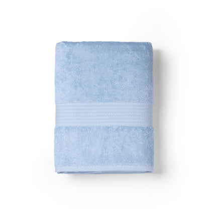 Feather & Spun 100% Organic Bath Towel | Lavender Fragrance | Oeko-TEX® Standard 100 | Double Needle Stitch | Anti Microbial | 100% Cotton - 650 GSM | 76 cms x 137 cms - Skywave Blue | Pack of 1
