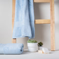 Feather & Spun 100% Organic Bath Towel | Lavender Fragrance | Oeko-TEX® Standard 100 | Double Needle Stitch | Anti Microbial | 100% Cotton - 650 GSM | 76 cms x 137 cms - Skywave Blue | Pack of 1