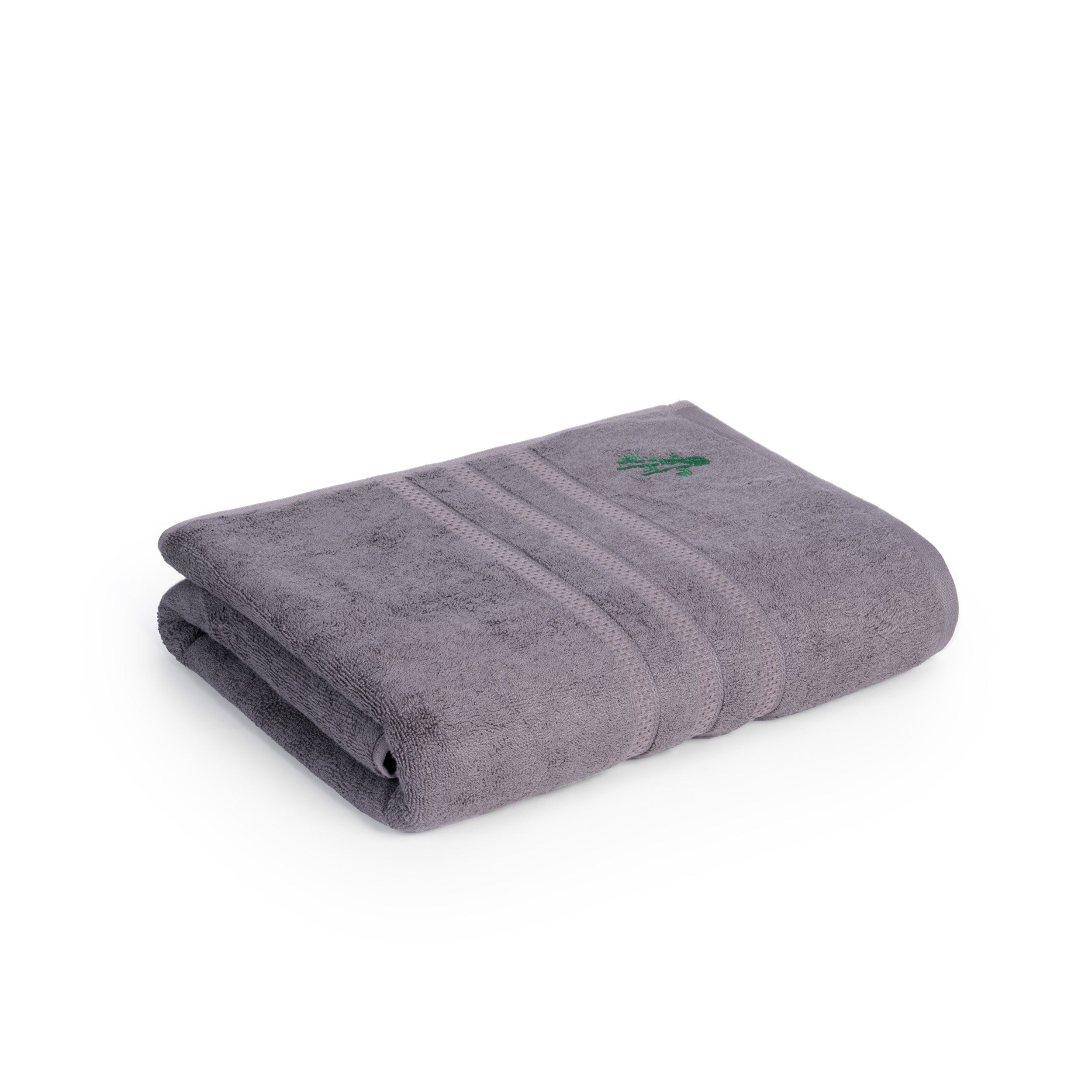 Feather & Spun Bamboo Cotton Bath Towel | Lavender Fragrance | Oeko-TEX® Standard 100 | Double Needle Stitch | Anti Microbial | 600 GSM | 76 cms x 137 cms - Smoke Grey | Pack of 1