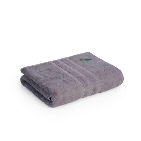 Feather & Spun Bamboo Cotton Bath Towel | Lavender Fragrance | Oeko-TEX® Standard 100 | Double Needle Stitch | Anti Microbial | 600 GSM | 76 cms x 137 cms - Smoke Grey | Pack of 1