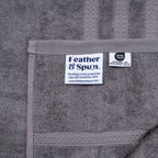 Feather & Spun Bamboo Cotton Bath Towel | Lavender Fragrance | Oeko-TEX® Standard 100 | Double Needle Stitch | Anti Microbial | 600 GSM | 76 cms x 137 cms - Smoke Grey | Pack of 1