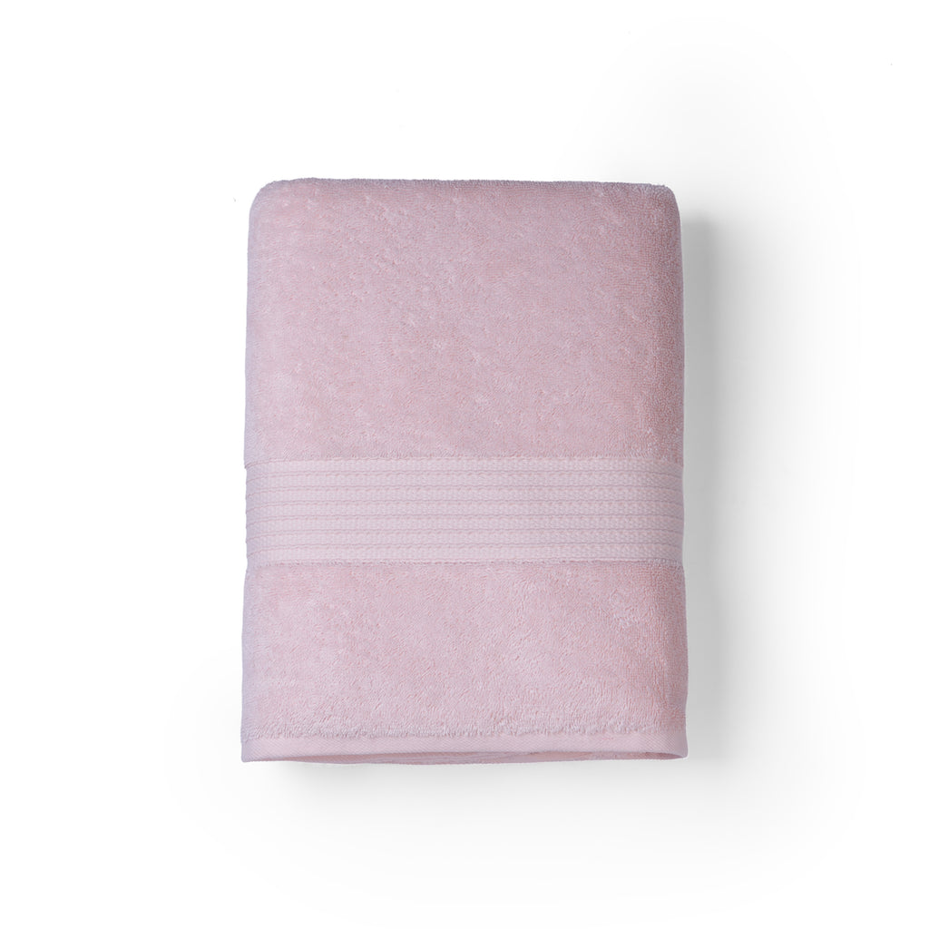 Feather & Spun 100% Organic Bath Towel | Lavender Fragrance | Oeko-TEX® Standard 100 | Double Needle Stitch | Anti Microbial | 100% Cotton - 650 GSM | 76 cms x 137 cms - Velvet Rose | Pack of 1