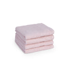 Feather & Spun 100% Organic Face Towel | Lavender Fragrance | Oeko-TEX® Standard 100 | Double Needle Stitch | Anti Microbial | 100% Cotton - 550 GSM | 33 cms x 33 cms - Velvet Rose | Pack of 4