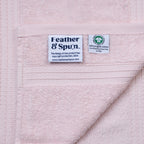 Feather & Spun 100% Organic Face Towel | Lavender Fragrance | Oeko-TEX® Standard 100 | Double Needle Stitch | Anti Microbial | 100% Cotton - 550 GSM | 33 cms x 33 cms - Velvet Rose | Pack of 4