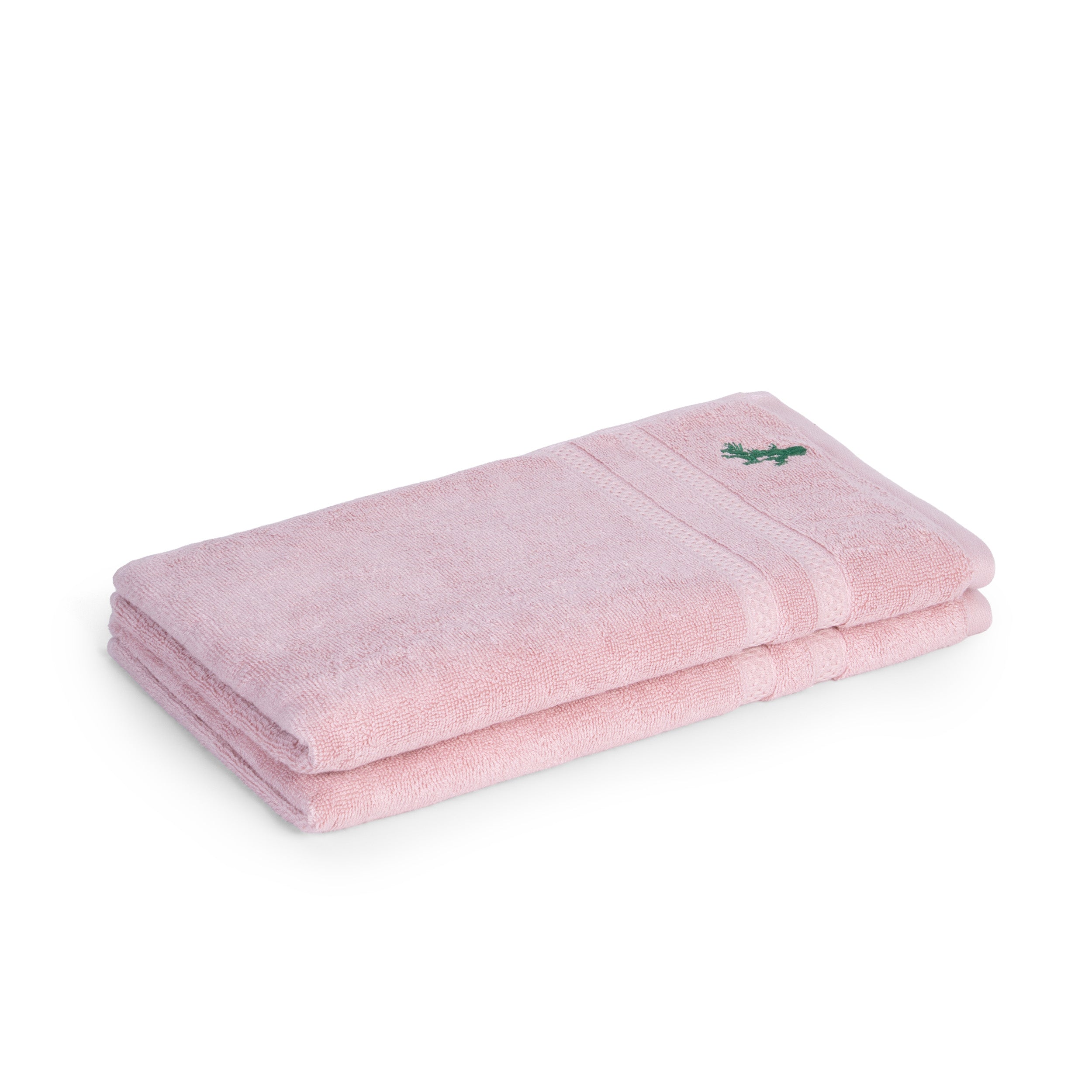 Feather & Spun Bamboo Cotton Hand Towel | Lavender Fragrance | Oeko-TEX® Standard 100 | Double Needle Stitch | Anti Microbial | 600 GSM | 40 cms x 71 cms - Petal Pink | Pack of 2