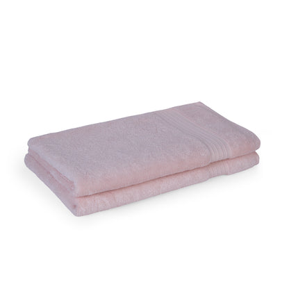 Feather & Spun 100% Organic Hand Towel | Lavender Fragrance | Oeko-TEX® Standard 100 | Double Needle Stitch | Anti Microbial | 100% Cotton - 550 GSM | 45 cms x 76 cms - Velvet Rose | Pack of 2