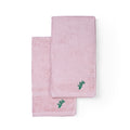 Feather & Spun Bamboo Cotton Hand Towel | Lavender Fragrance | Oeko-TEX® Standard 100 | Double Needle Stitch | Anti Microbial | 600 GSM | 40 cms x 71 cms - Petal Pink | Pack of 2