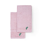 Feather & Spun Bamboo Cotton Hand Towel | Lavender Fragrance | Oeko-TEX® Standard 100 | Double Needle Stitch | Anti Microbial | 600 GSM | 40 cms x 71 cms - Petal Pink | Pack of 2