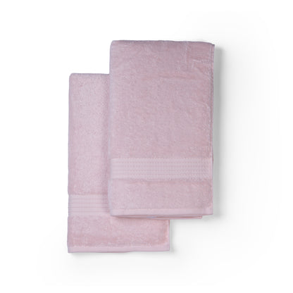 Feather & Spun 100% Organic Hand Towel | Lavender Fragrance | Oeko-TEX® Standard 100 | Double Needle Stitch | Anti Microbial | 100% Cotton - 550 GSM | 45 cms x 76 cms - Velvet Rose | Pack of 2
