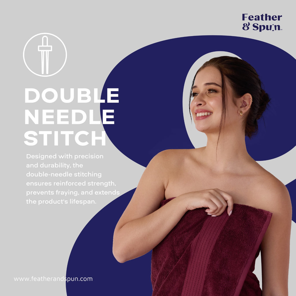 Feather & Spun 100% Organic Hand Towel | Lavender Fragrance | Oeko-TEX® Standard 100 | Double Needle Stitch | Anti Microbial | 100% Cotton - 550 GSM | 45 cms x 76 cms - Velvet Rose | Pack of 2
