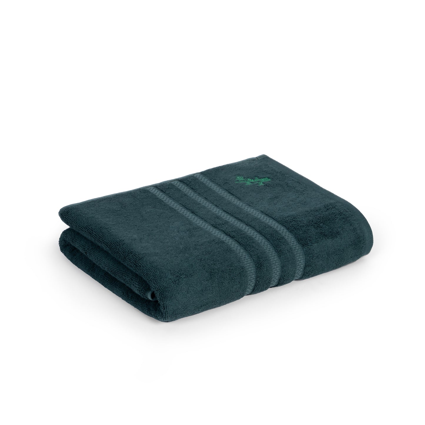 Feather & Spun Bamboo Cotton Bath Towel | Lavender Fragrance | Oeko-TEX® Standard 100 | Double Needle Stitch | Anti Microbial | 600 GSM | 76 cms x 137 cms - Jade Forest | Pack of 1